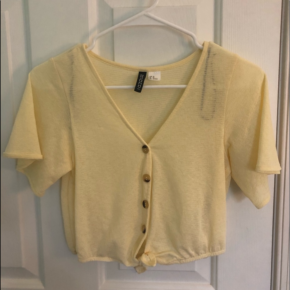 Yellow Crop top
